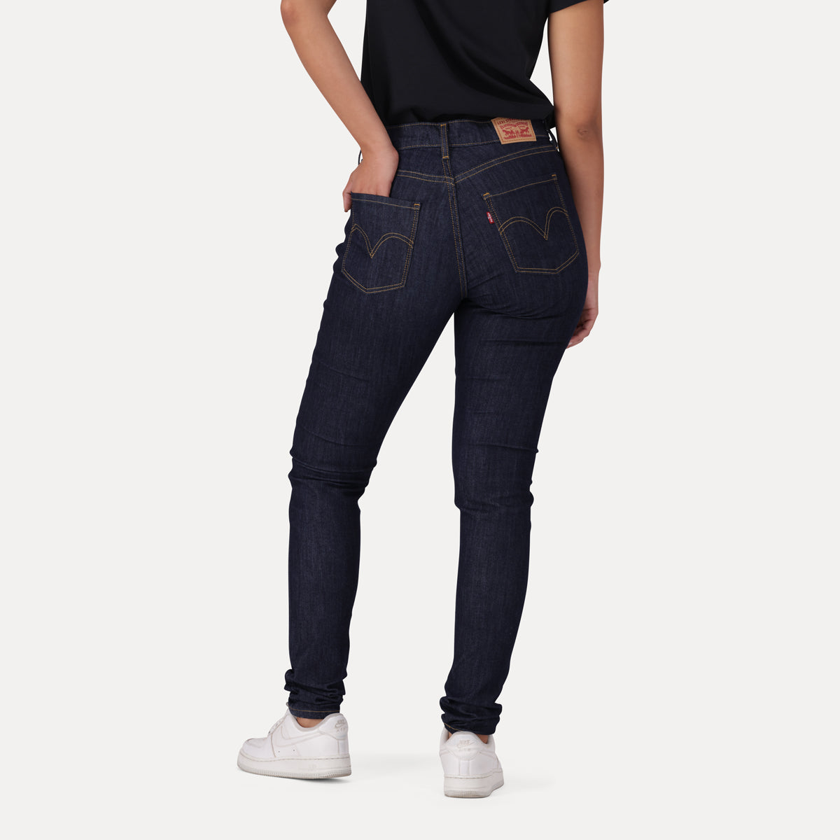 LEVI'S® WOMEN'S CURVY HIGH-RISE SUPER SKINNY  - DARK INDIGO - FLAT FINISH