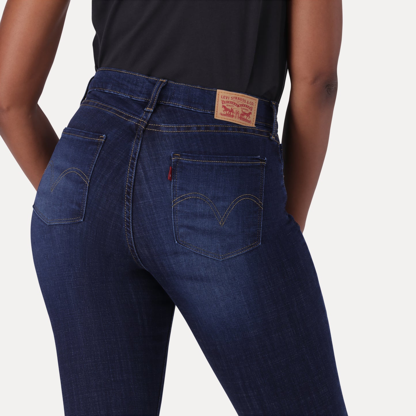 LEVI'S® CURVY SUPER SKINNY - MED INDIGO - WORN IN