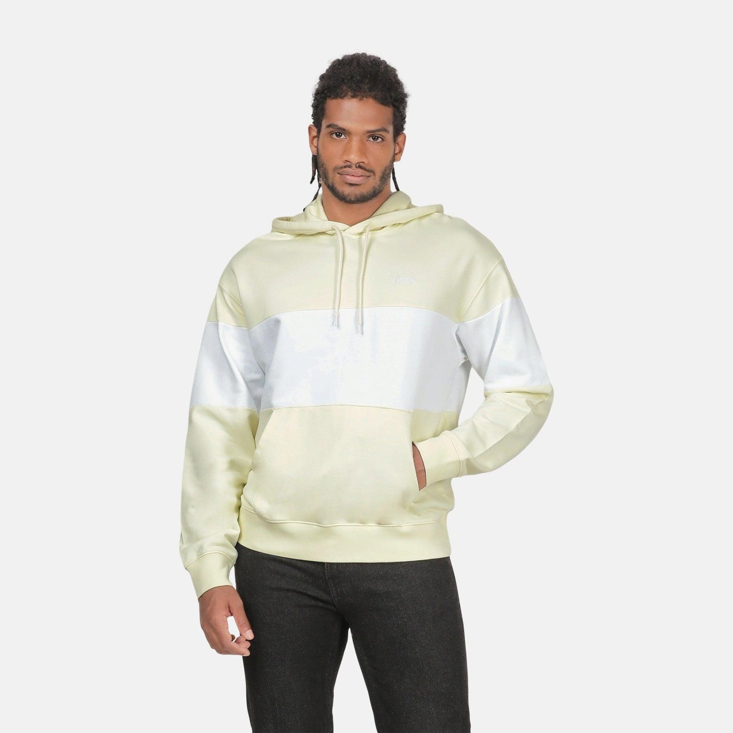 BLOCKED HOODIE - NEUTRAL