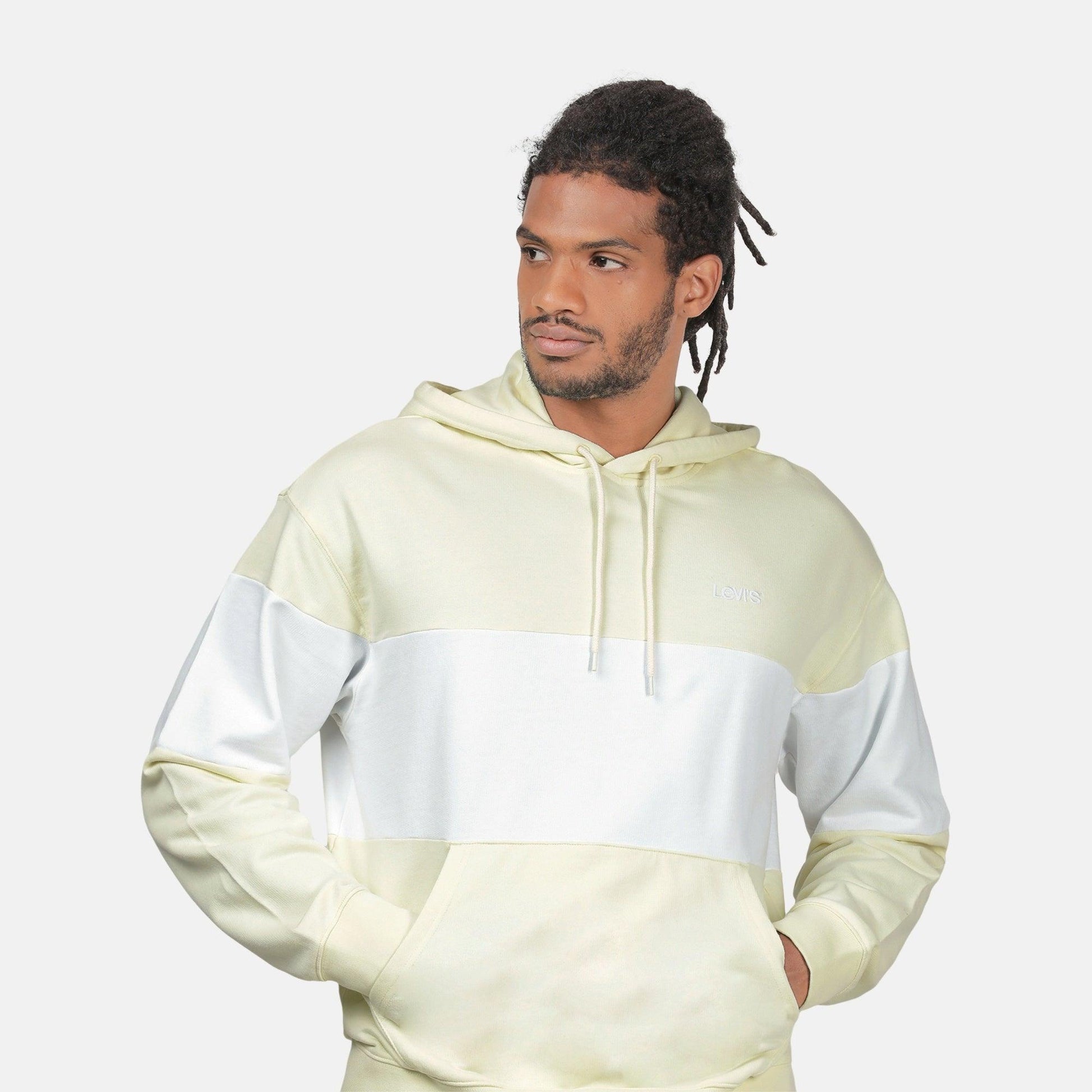 BLOCKED HOODIE - NEUTRAL