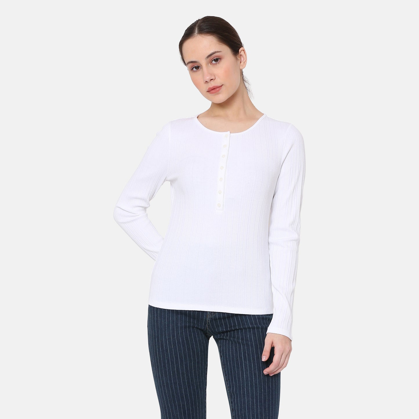 LEVI'S® DRY GOODS WOMEN'S VACATIONER RIBBED TEE - NEUTRAL