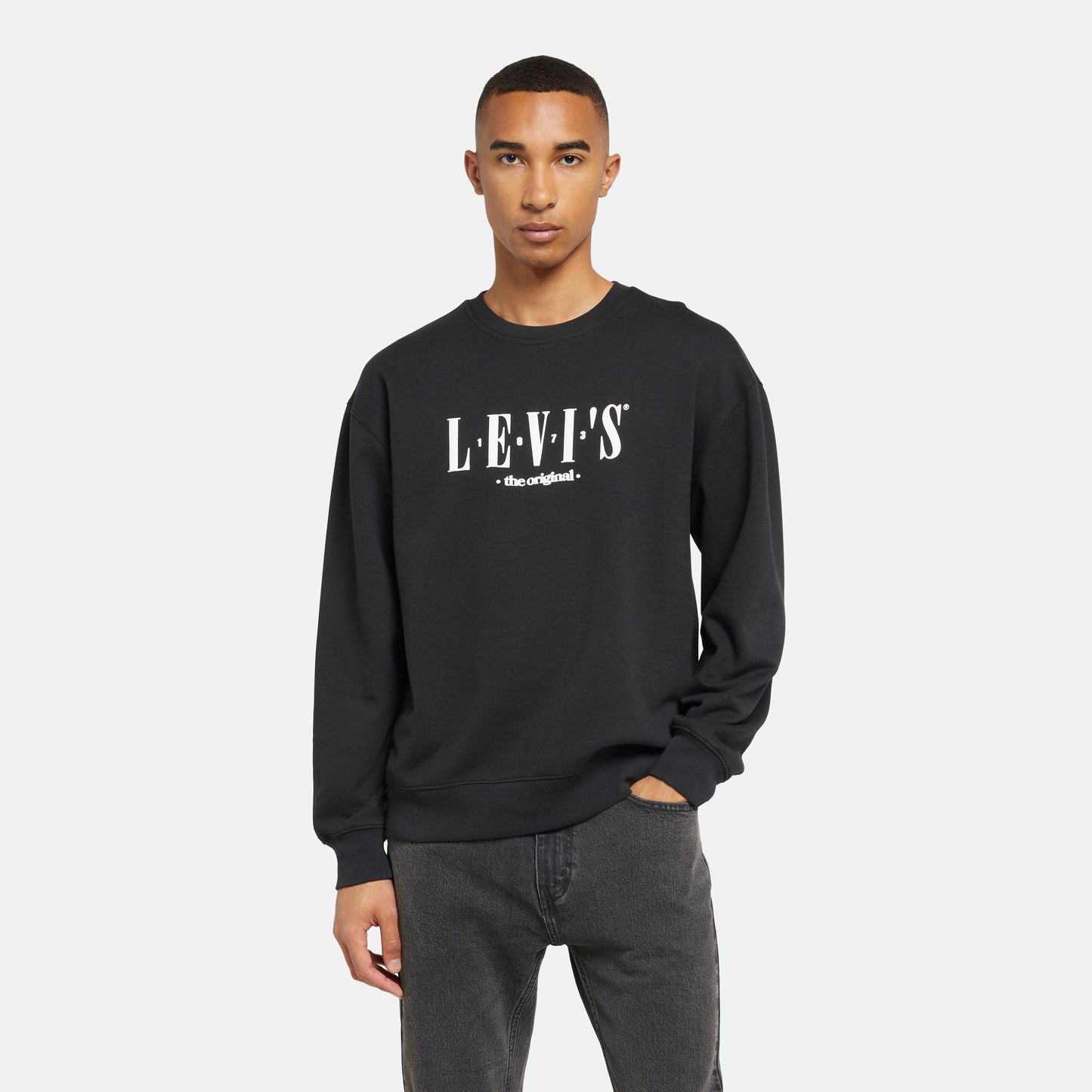 LEVI'S® MEN'S RELAXED GRAPHIC CREWNECK SWEATSHIRT - BLACK