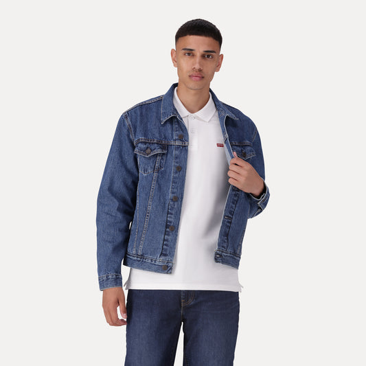 LEVI'S® MEN'S TRUCKER JACKET - MED INDIGO - FLAT FINISH