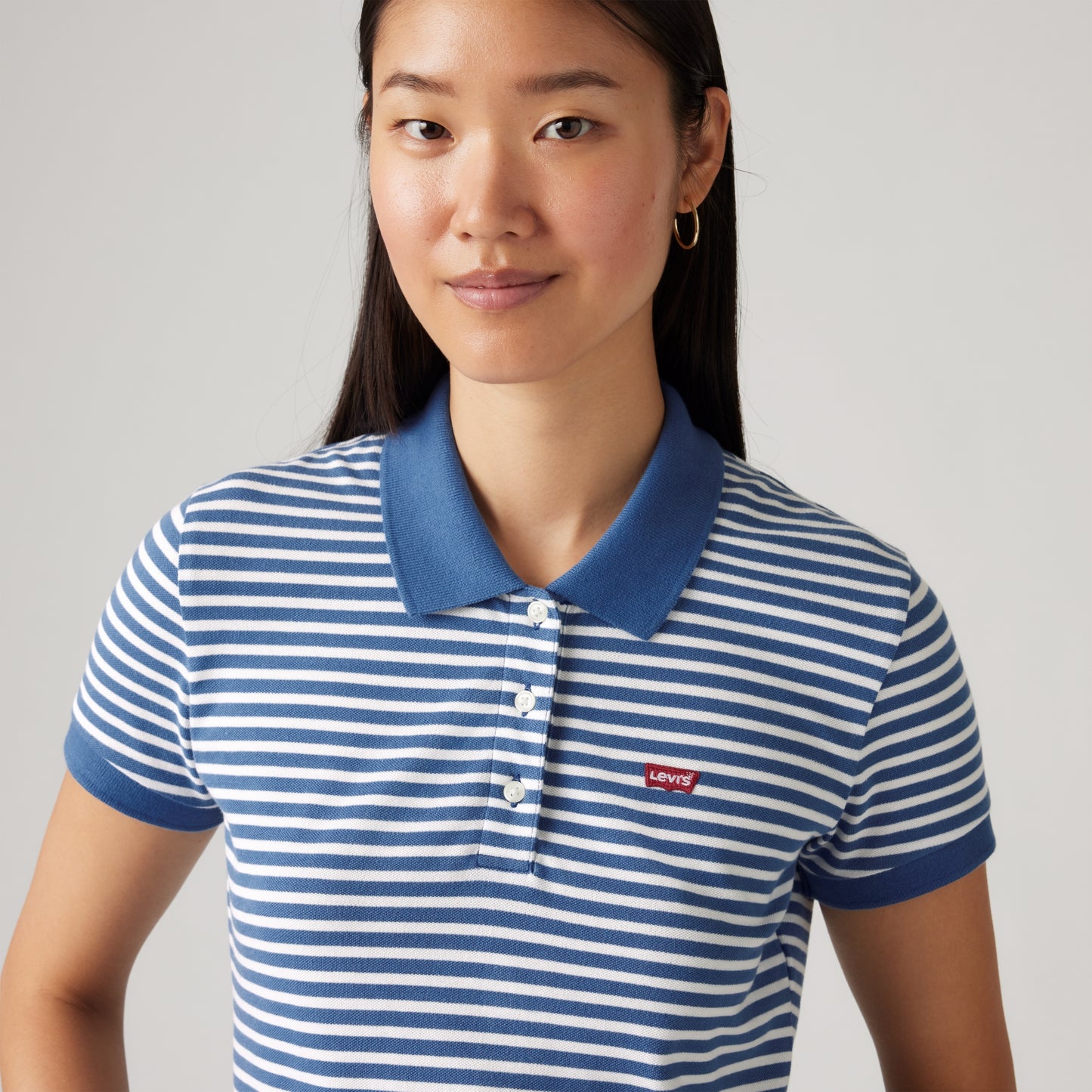 LEVI'S® WOMEN'S SLIM POLO SHIRT - BLUE