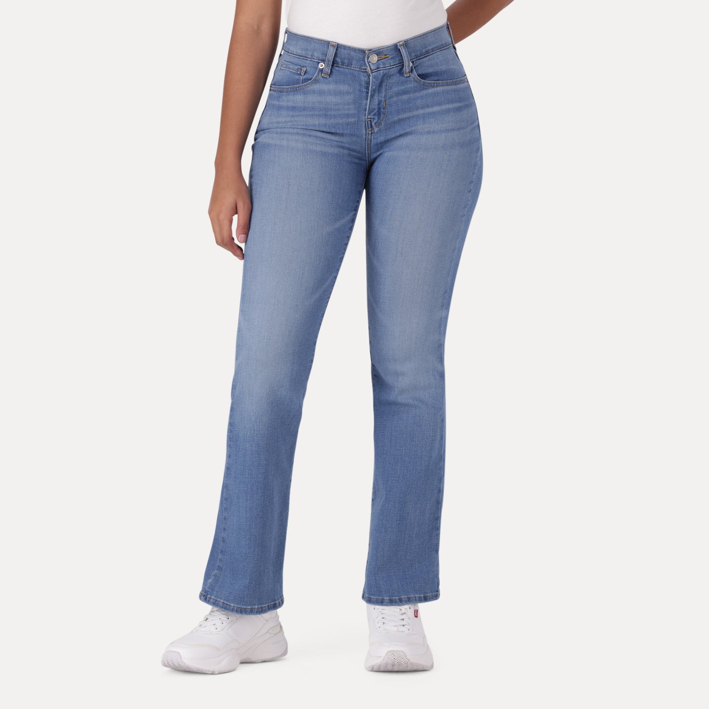 LEVI'S® CURVY FLARE - MED INDIGO - WORN IN