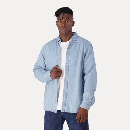 LEVI’S® MEN’S AUTHENTIC BUTTON-DOWN SHIRT - LIGHT INDIGO - WORN IN