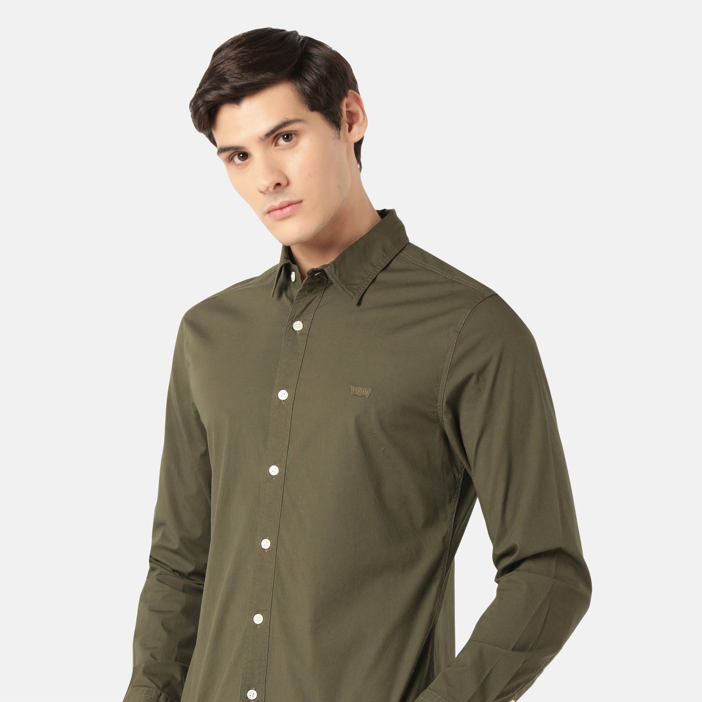 LEVI'S® MEN'S BATTERY HOUSEMARK SLIM FIT SHIRT - GREEN