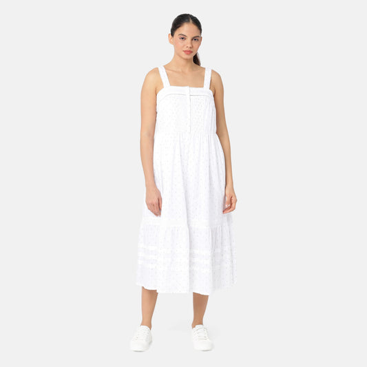 LEVI'S® WOMEN'S CICI MIDI DRESS - WHITE