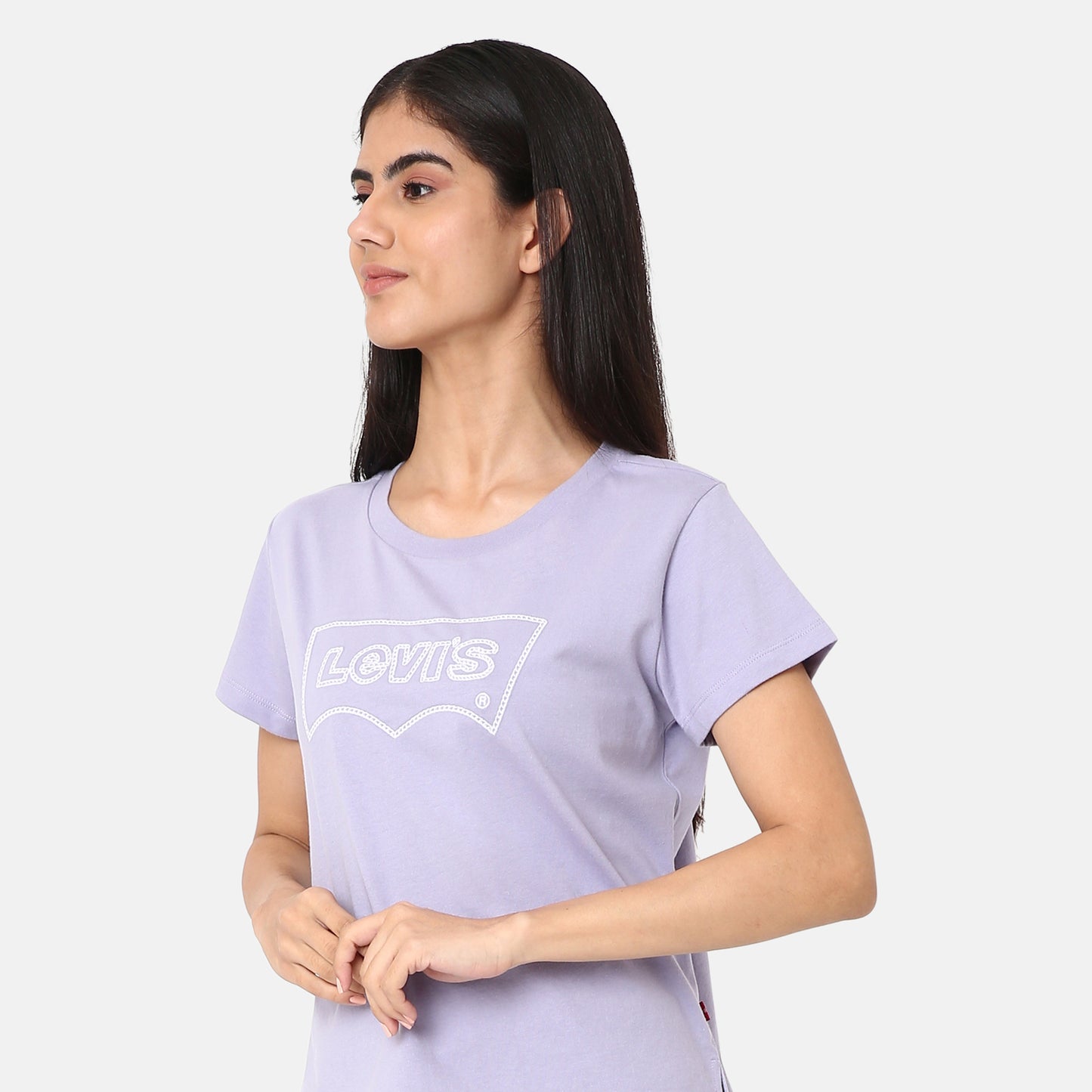 LEVI'S® WOMEN'S GRAPHIC BOXY T-SHIRT - PURPLE