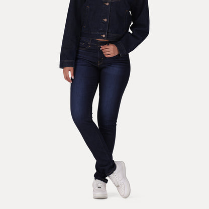 LEVI'S® WOMEN'S CURVY HIGH-RISE SUPER SKINNY  - DARK INDIGO - WORN IN