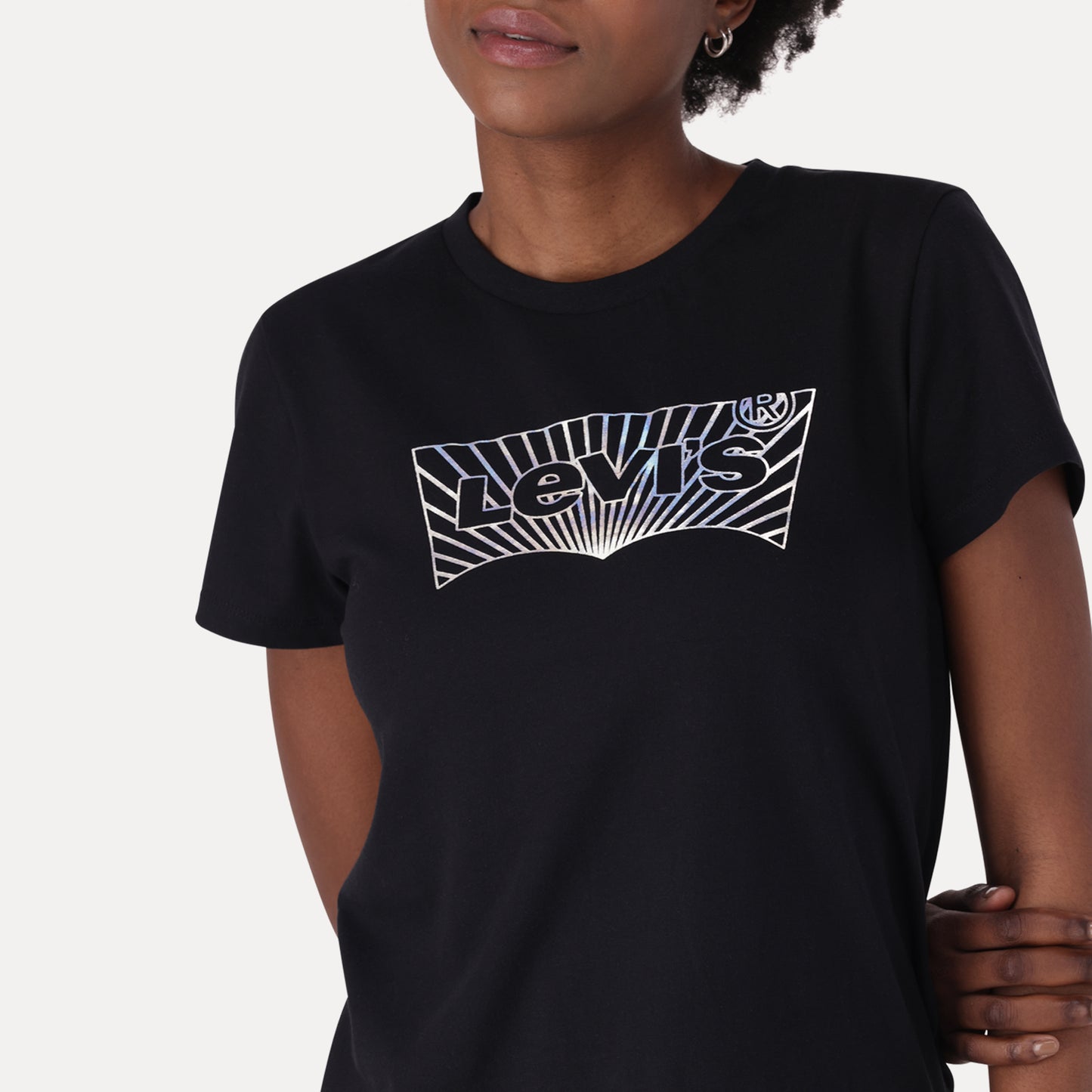 THE PERFECT TEE ZA SUNRISE BW SHINE JET- BLACK