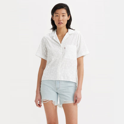 LEVI'S® WOMEN'S JOYCE SHORT-SLEEVE RESORT SHIRT - WHITE