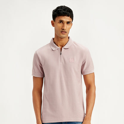 LEVI'S® MEN'S TEXTURED SLIM FIT POLO T-SHIRT - PINK