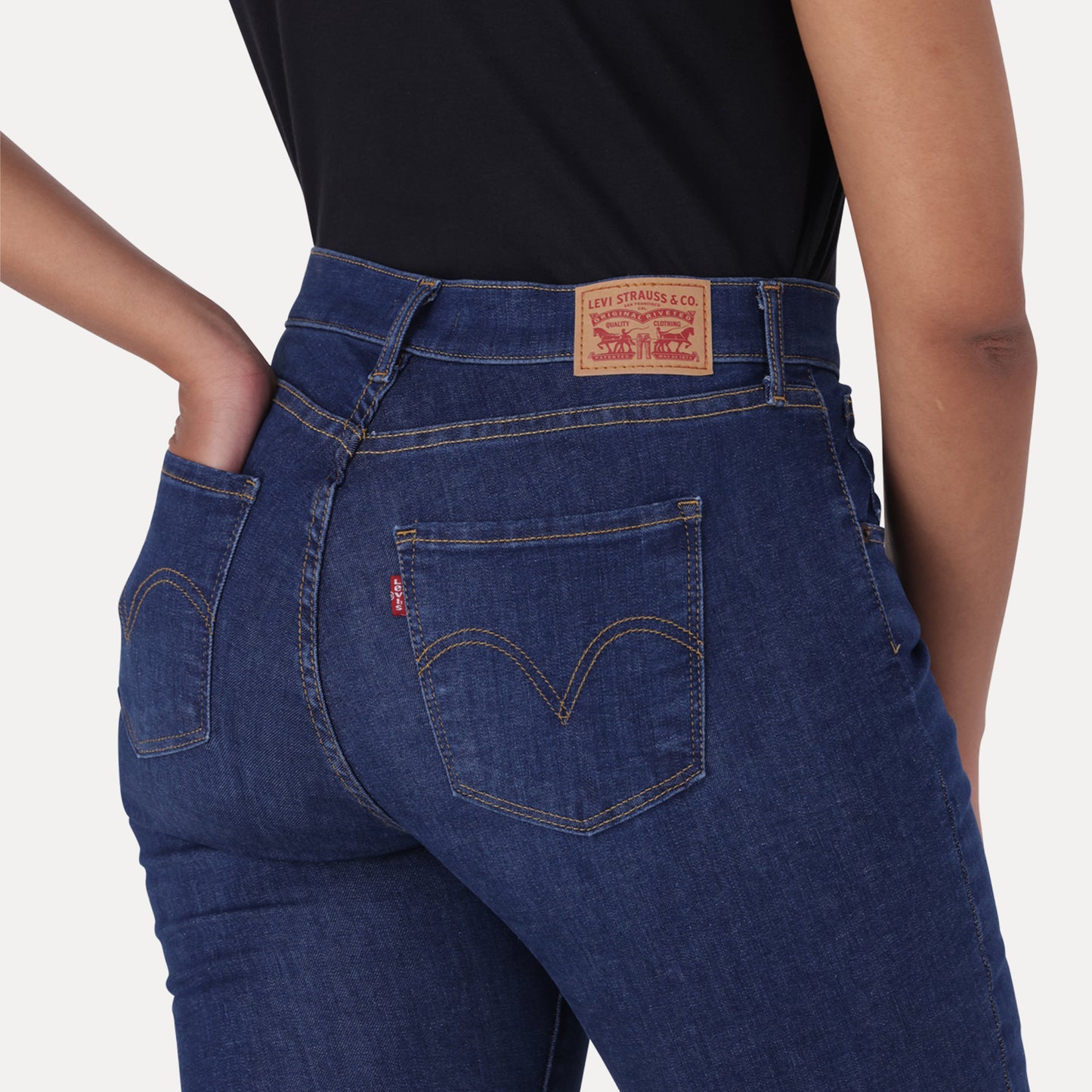 LEVI'S® CURVY SUPER SKINNY - DARK INDIGO - WORN IN