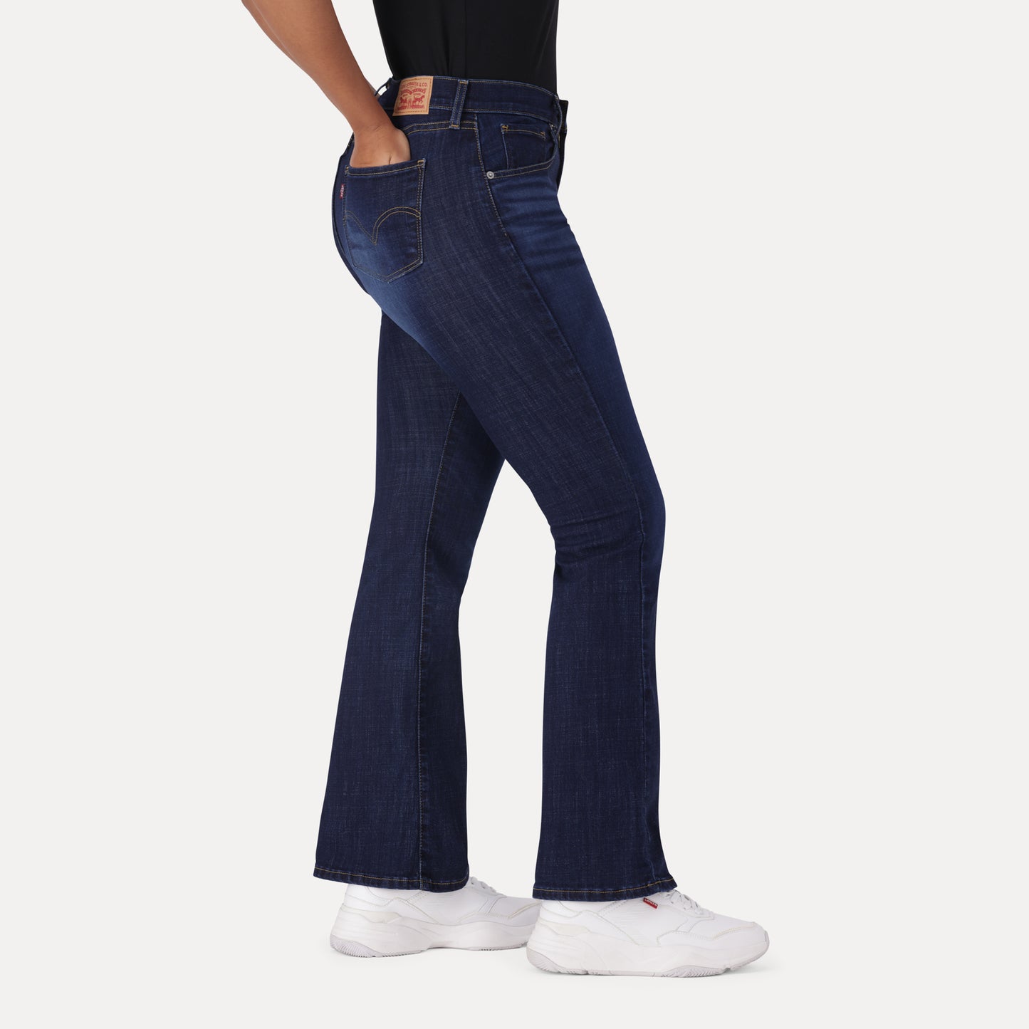 LEVI'S® CURVY FLARE  - DARK INDIGO - WORN IN