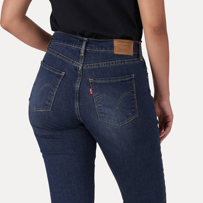 LEVI'S® WOMEN'S CURVY HIGH-RISE SUPER SKINNY  - DARK INDIGO - WORN IN