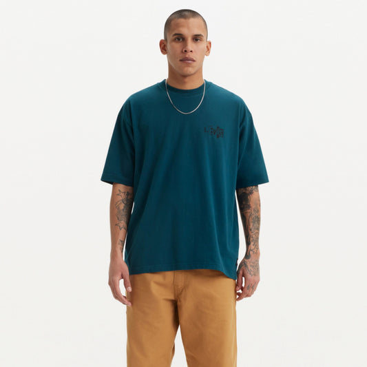 LEVI'S® SKATEBOARDING MEN'S GRAPHIC BOXY T-SHIRT - BLUE