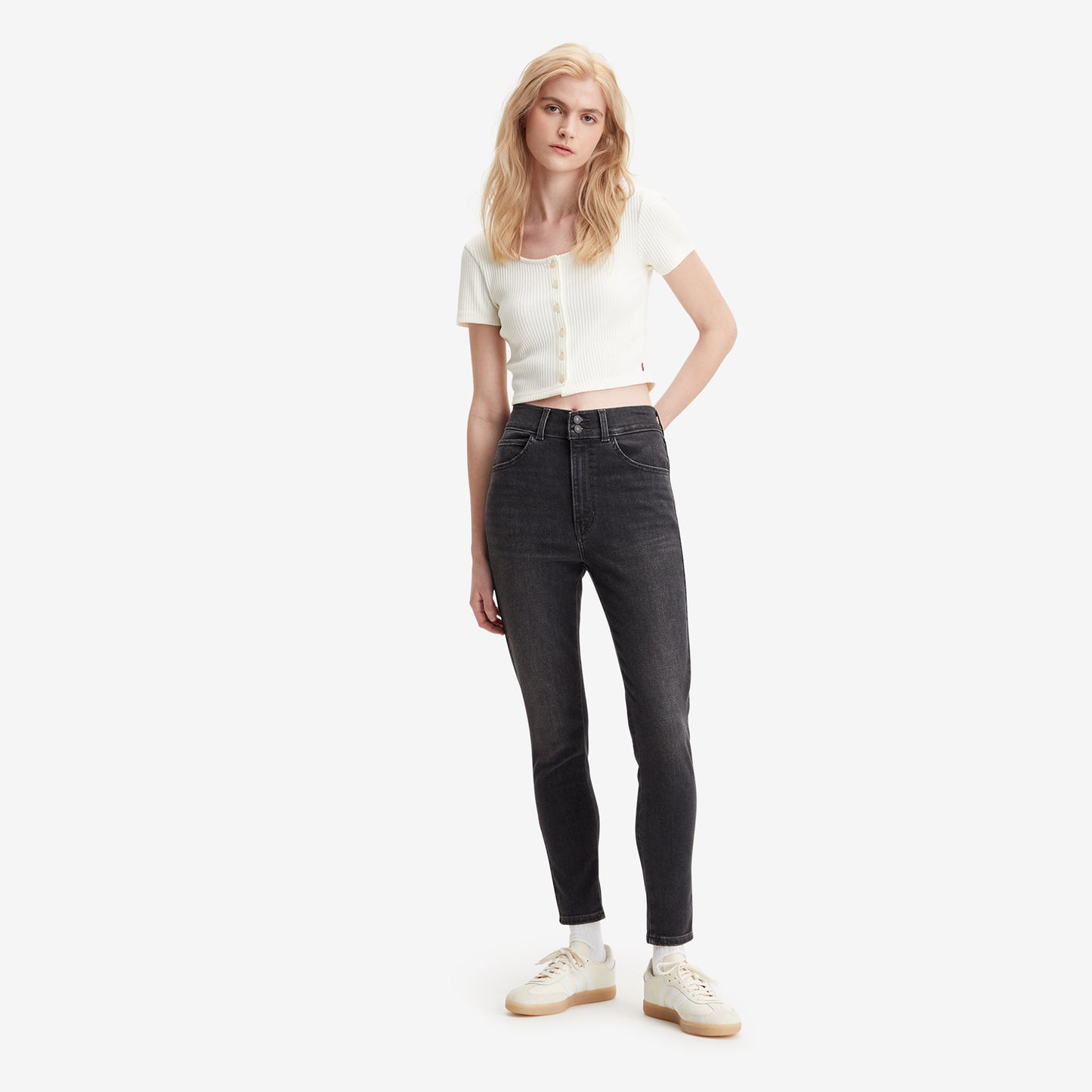 LEVI'S® WOMEN'S RETRO HIGH SKINNY JEANS - BLACK