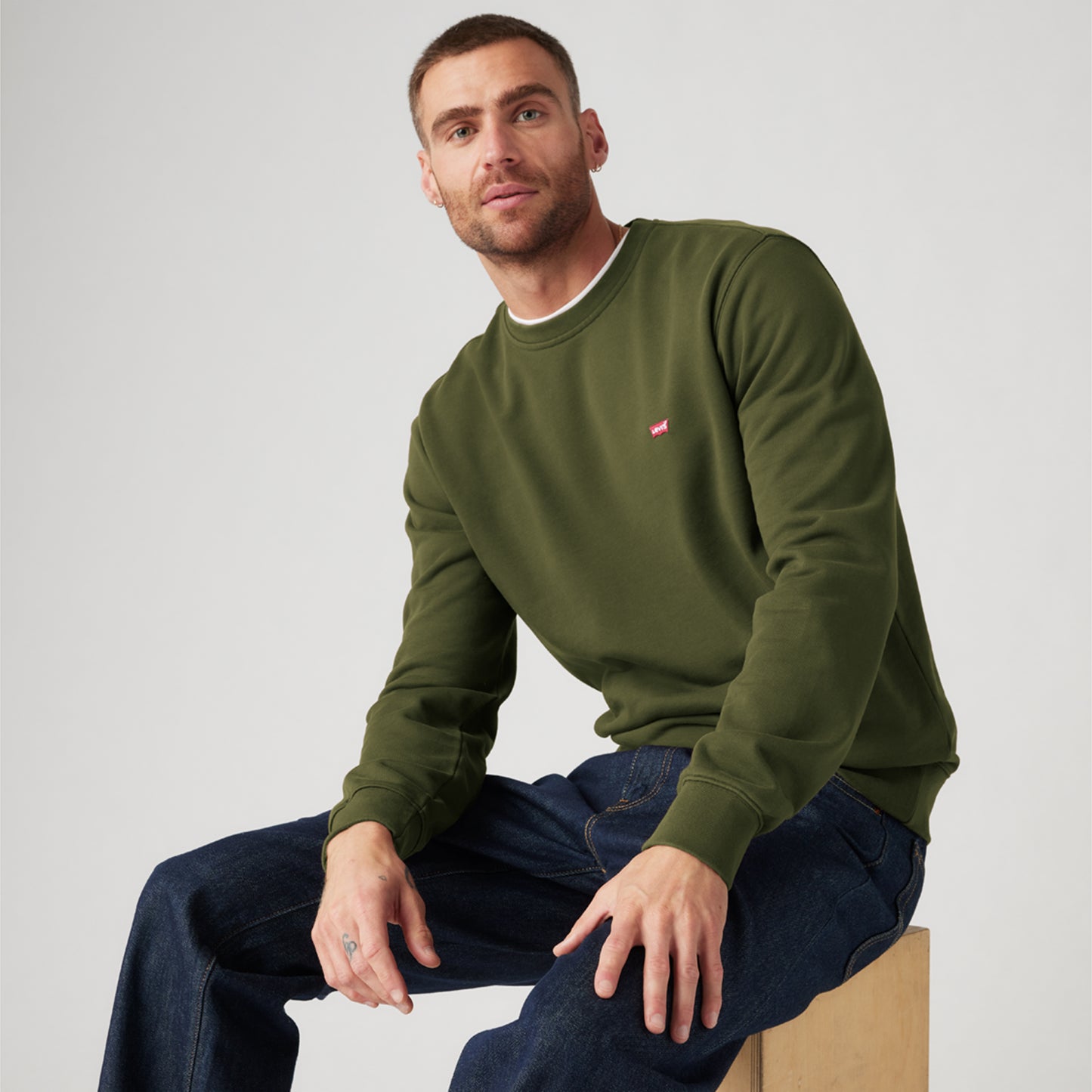 LEVI'S® MEN'S CLASSIC HOUSEMARK SWEATER - GREEN