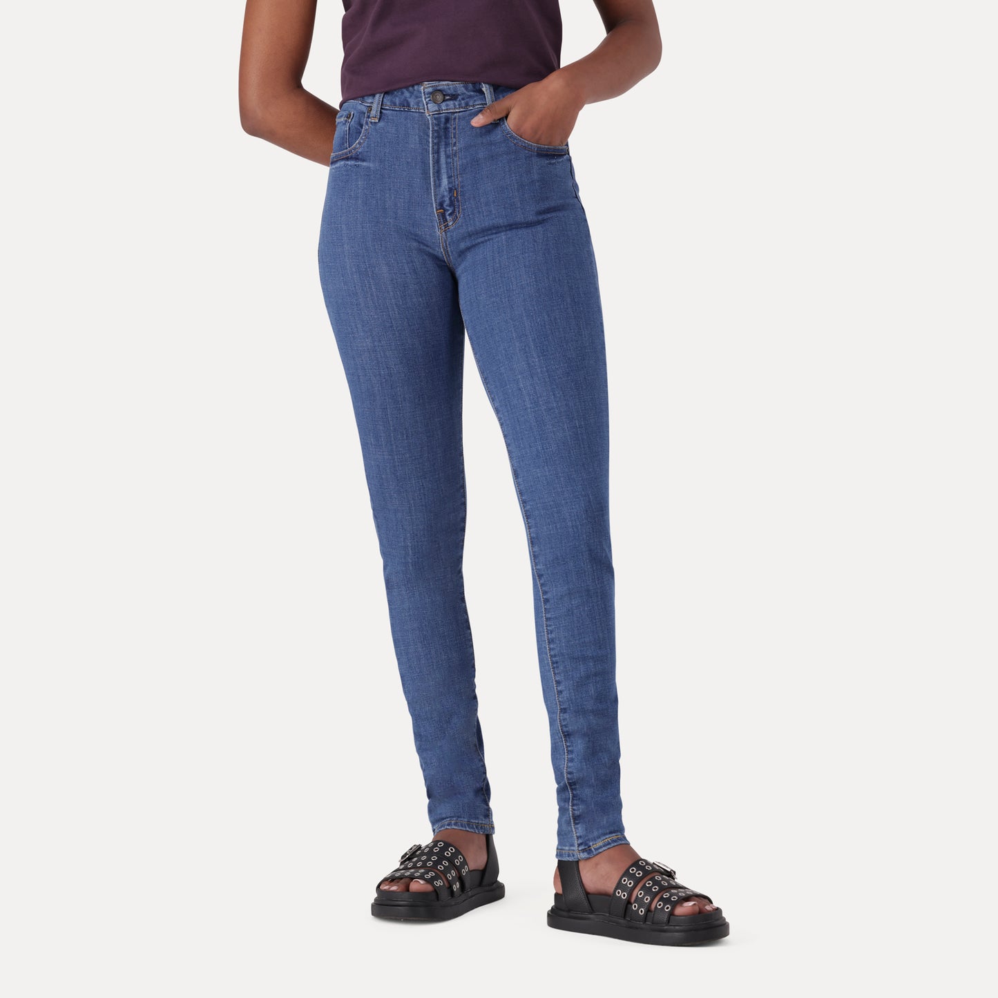 721 HIGH RISE SKINNY ZA CITRUS HILL- MED INDIGO - FLAT FINISH