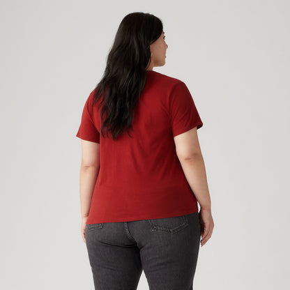 LEVI'S® WOMEN'S PERFECT V-NECK T-SHIRT (PLUS SIZE) - RED