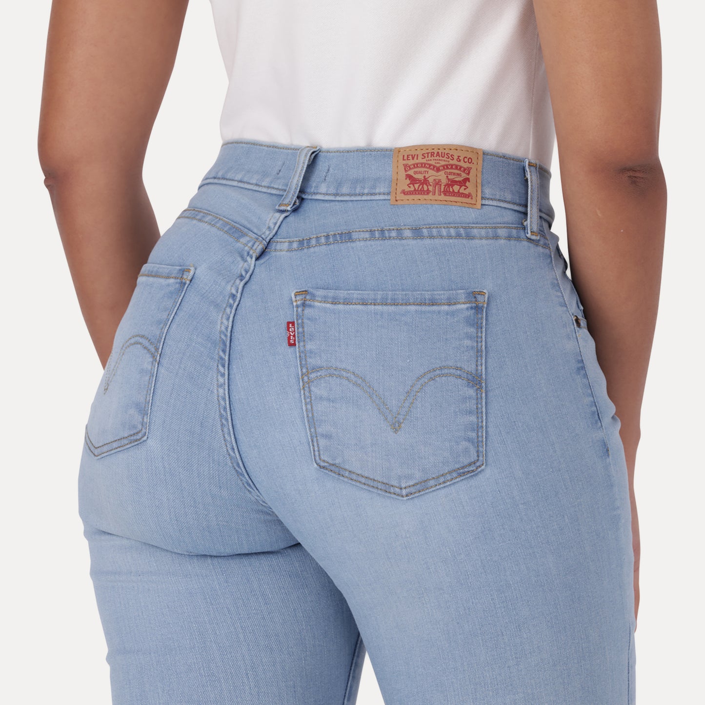 LEVI'S® CURVY SUPER SKINNY  - LIGHT INDIGO - WORN IN