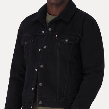 LEVI'S® MEN'S TYPE III SHERPA TRUCKER JACKET - BLACK