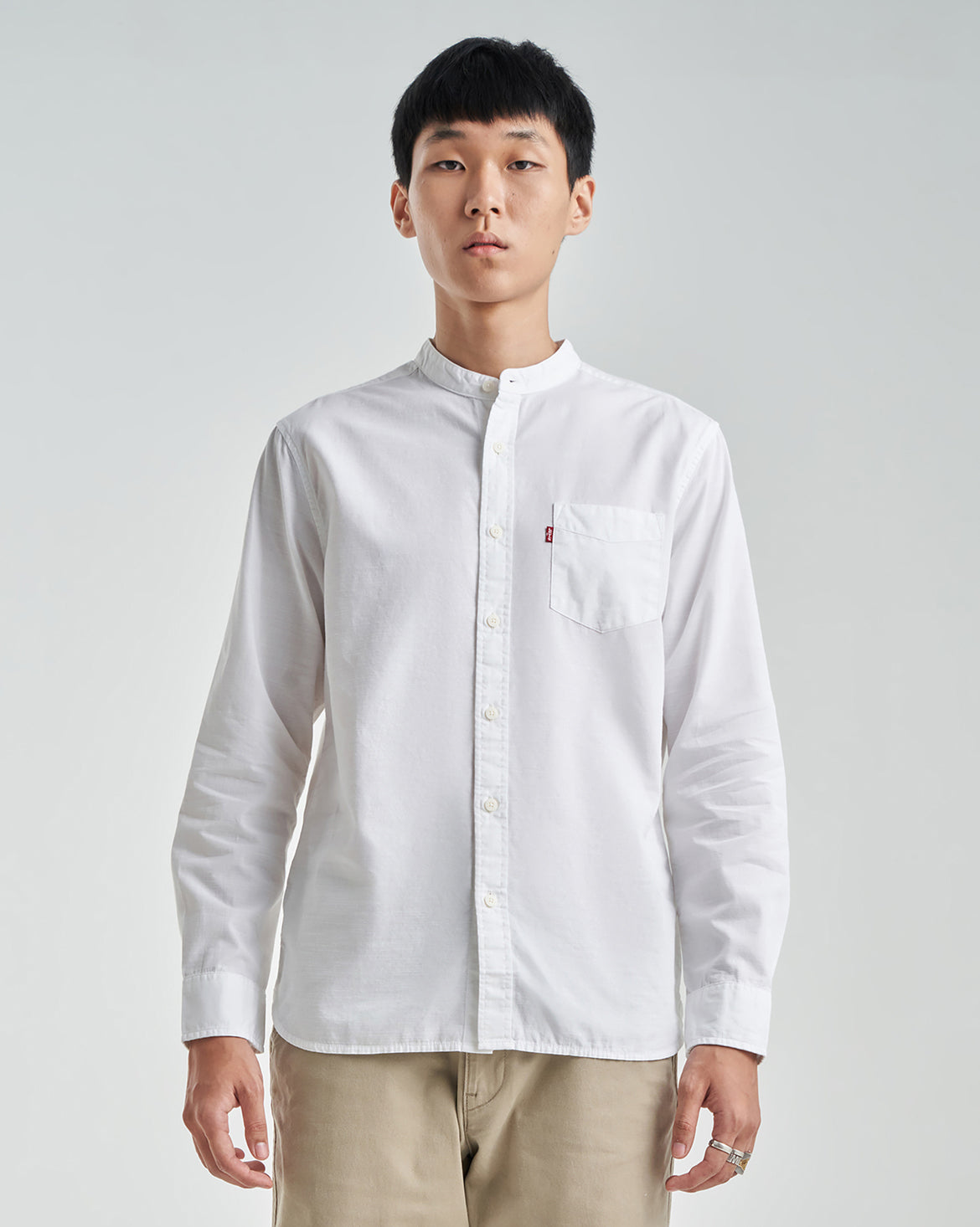 LEVI'S® MEN'S BANDED COLLAR 1 POCKET SHIRT - NEUTRAL