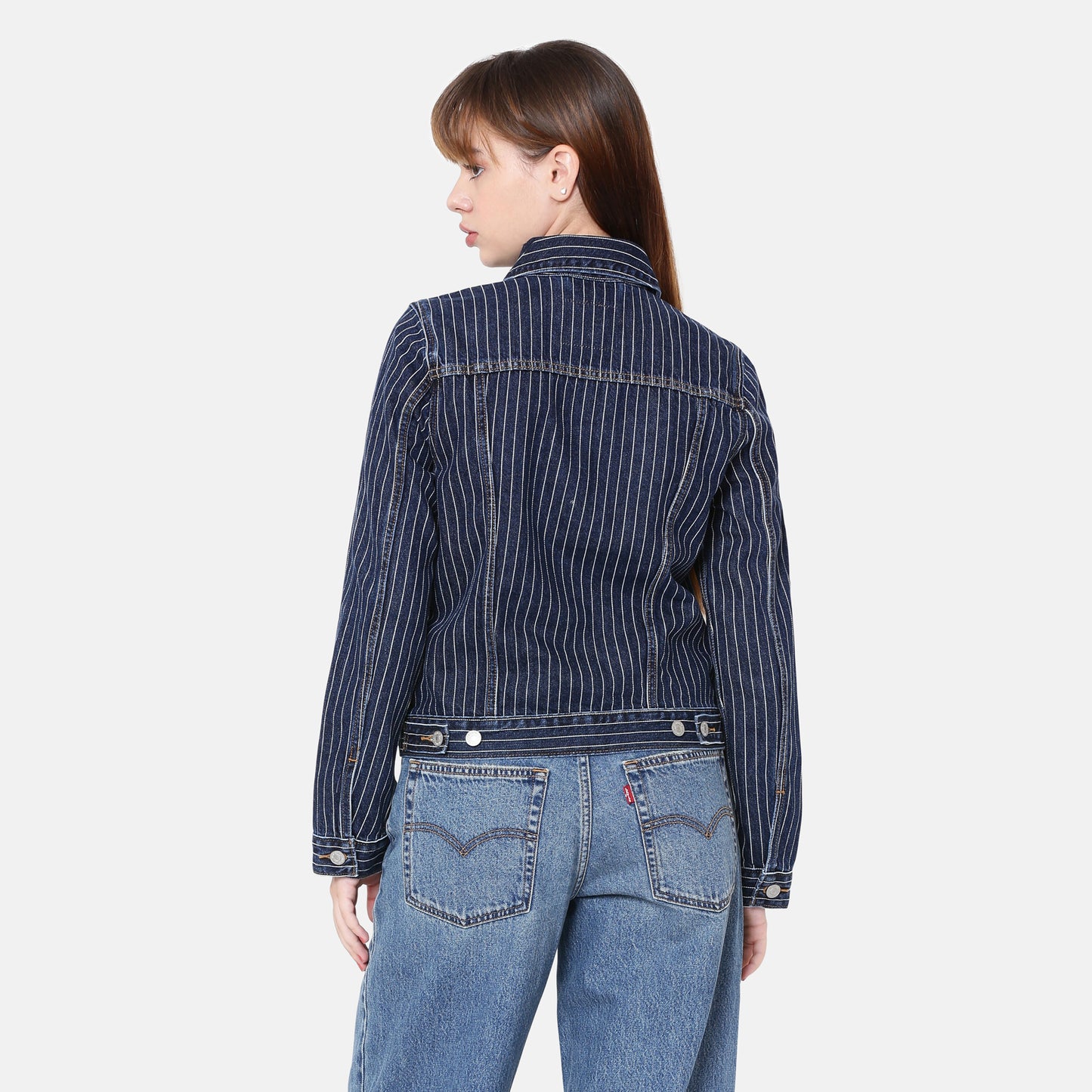 LEVI’S® WOMEN'S ORIGINAL TRUCKER JACKET - DARK INDIGO - FLAT FINISH