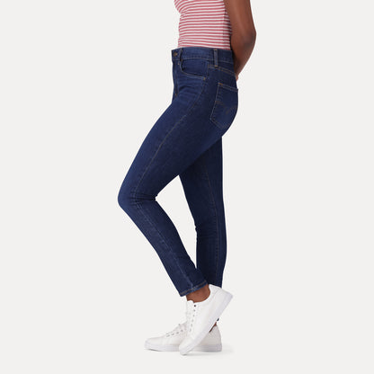 LEVI'S® WOMEN'S 720 HIGH-RISE SUPER SKINNY JEANS - DARK INDIGO - WORN IN