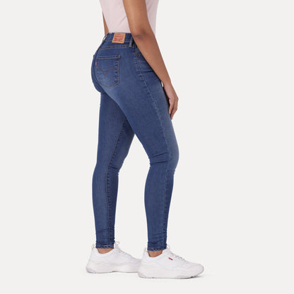 LEVI'S®CURVY SUPER SKINNY - MED INDIGO - WORN IN