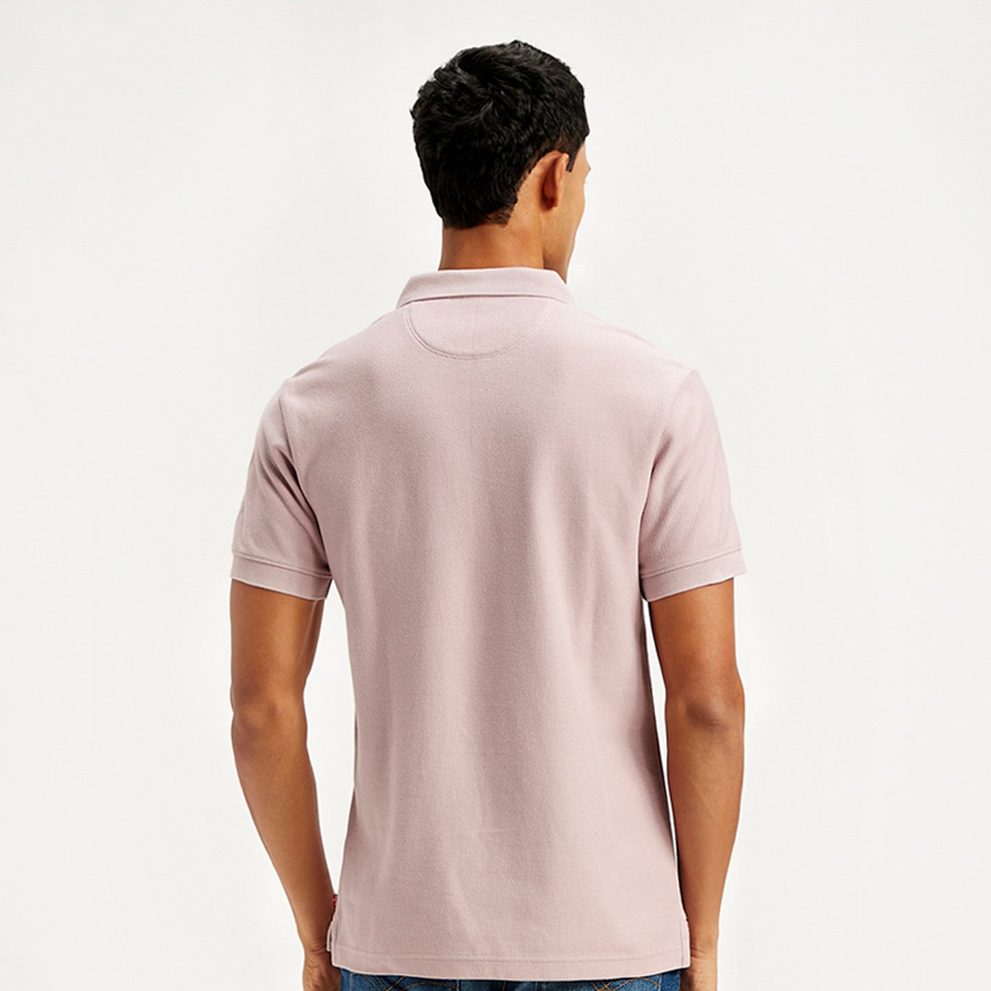 LEVI'S® MEN'S TEXTURED SLIM FIT POLO T-SHIRT - PINK