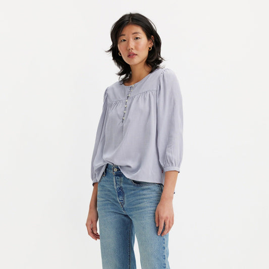 HALSEY BLOUSE - BLUE