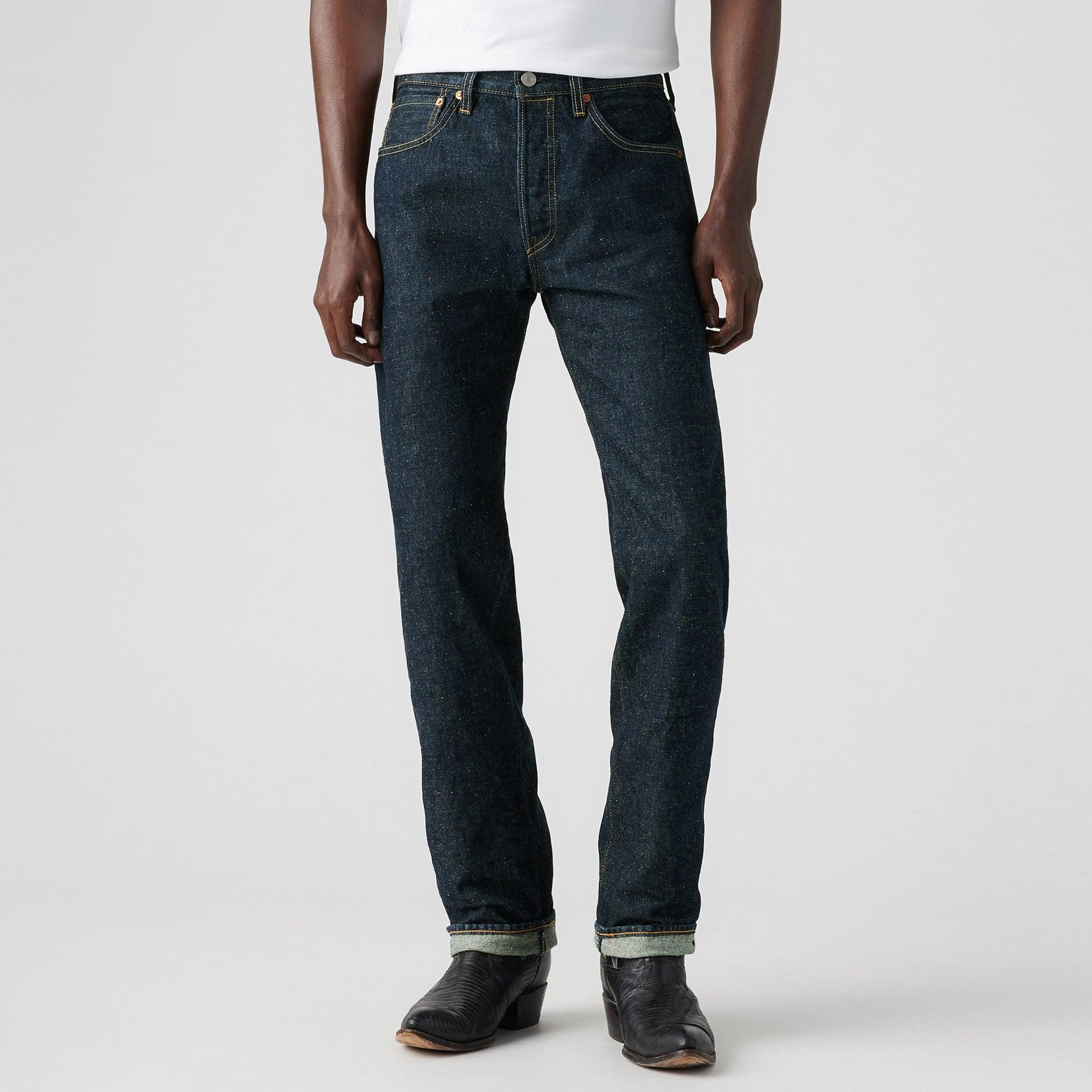 Buy LEVI'S® MEN'S 501® ORIGINAL SELVEDGE JEANS - DARK INDIGO - FLAT ...