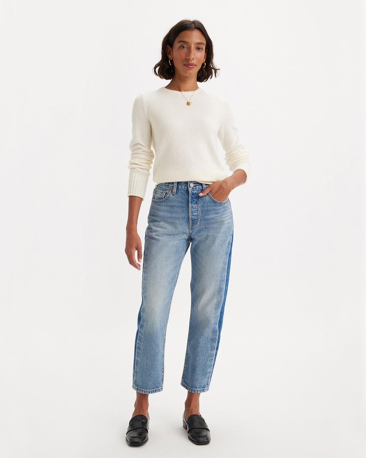 Buy LEVI'S® WOMEN'S 501® ORIGINAL CROPPED JEANS - MED INDIGO - WORN IN ...