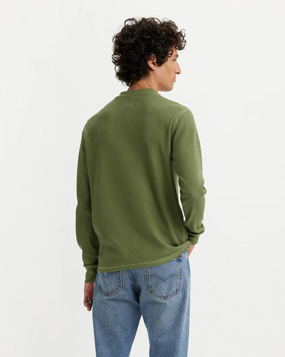 LONG-SLEEVE THERMAL HENLEY - GREEN