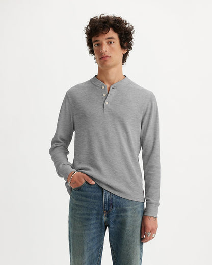 LONG-SLEEVE THERMAL HENLEY - NEUTRAL