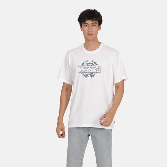 RELAXED FIT SHORT-SLEEVE GRAPHIC T-SHIRT - WHITE