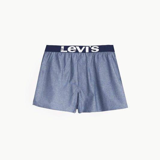 WOVEN CHAMBRAY BOXERS - BLUE